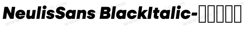 NeulisSans BlackItalic字体转换